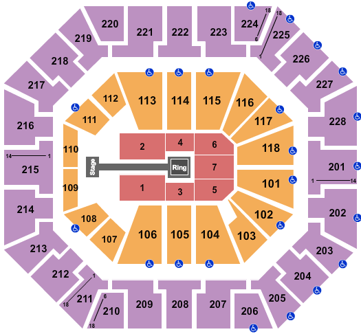 Colonial Life Arena WWE Seating Chart